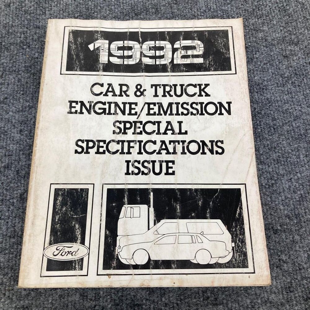 1992 Car & Truck Engine/Emission Specifications Manual
